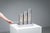 Metal Triple Column Table Lamp in Stainless Steel attributed to Goffredo Reggiani, 1960s For Sale - Image 7 of 18