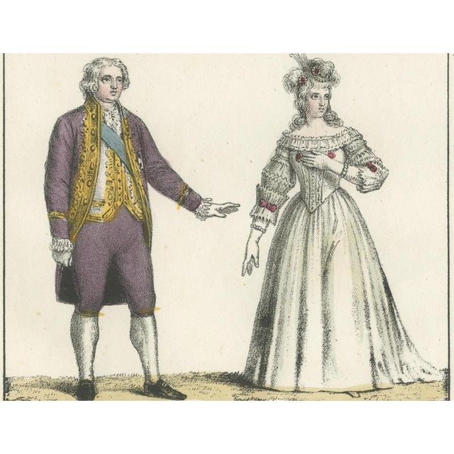 19th Century Marshals Villars and Turenne with Louis XVI and Marie Antoinette, 1842, Paper For Sale - Image 5 of 8