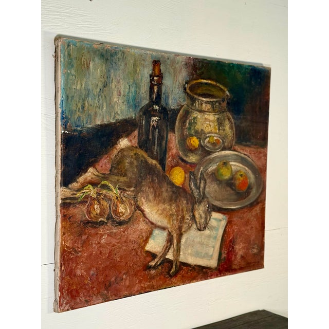 Vintage French Still Life Painting Signed For Sale In Houston - Image 6 of 12
