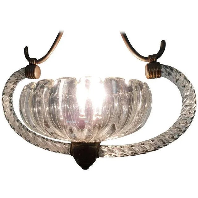 Art Deco Chandelier by Ercole Barovier, 1940s For Sale - Image 11 of 11