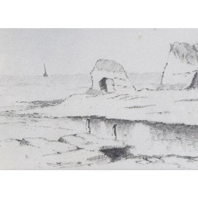 Antique English Seascape / Coastal Landscape Graphite Drawing C. 1900 For Sale In New York - Image 6 of 8