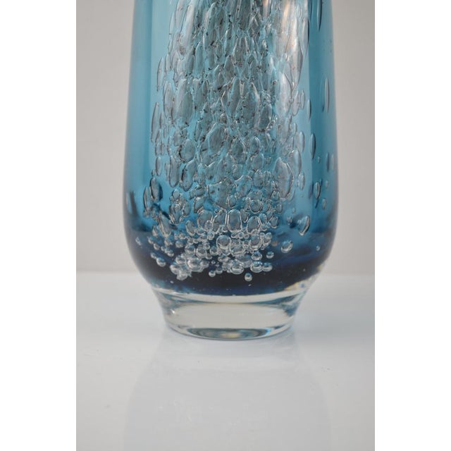 Blue Glass Vase by Heinrich Löffelhardt for Zwiesel, 1970s For Sale - Image 9 of 13
