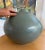 Large Vintage 14" Round Matte Sage Green Ceramic Pottery Vase - a beautiful thing for that modern contemporary home....