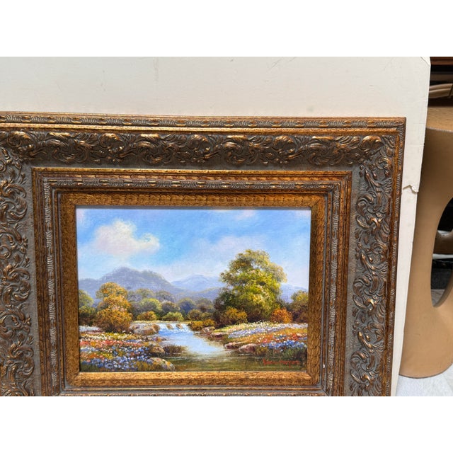 David W. Mayer Hill Country of Texas Original Oil on Canvas Landscape, Signed For Sale - Image 12 of 12