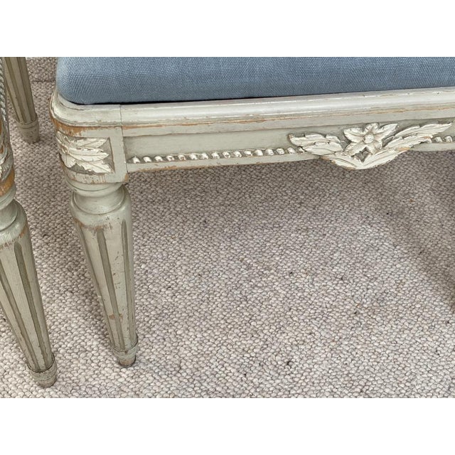 Gray Gustavian Dining Chairs, Set of 4 For Sale - Image 8 of 11