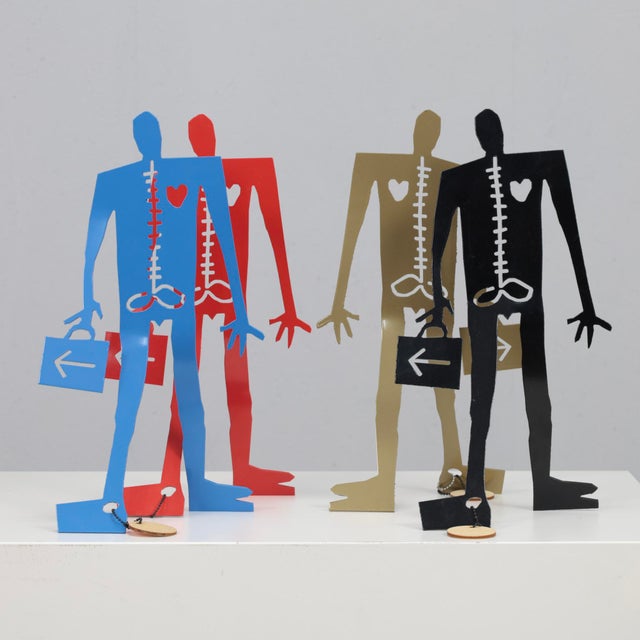 Coen Blankwaard, Figurative Composition, 1990s, Metal, Set of 4 For Sale - Image 9 of 9