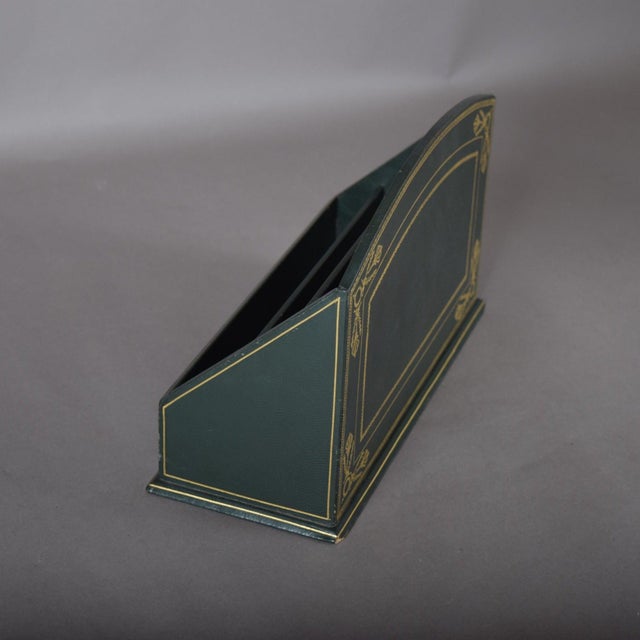 Green and Gold Three-Tier Letter Holder, 1960s For Sale - Image 11 of 16