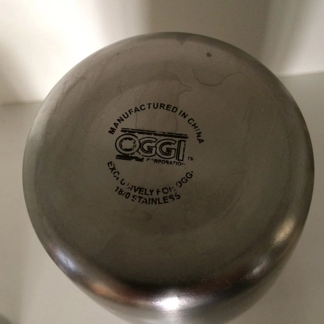 Metal Set of 3 Stainless Steel Cocktail Shakers For Sale - Image 7 of 13