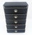 Black Lacquer & Silver 5 Drawers Art Deco Tall Chest Dresser MINT For Sale - Image 17 of 18