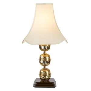 Large Brass Chinoiserie Table Lamp | Pagoda Base