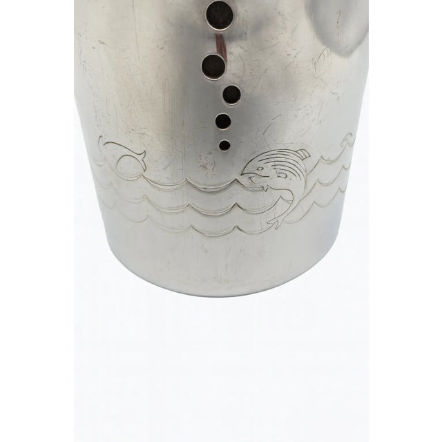 1930s Vintage 1930s Soda King Chrome Seltzer Bottle – Fish & Bubbles Art Deco For Sale - Image 5 of 7