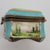 Antique Hand Painted Limoges Porcelain Trinket Box in Robin’s Egg Blue, Green & White For Sale In Portland, OR - Image 6 of 9