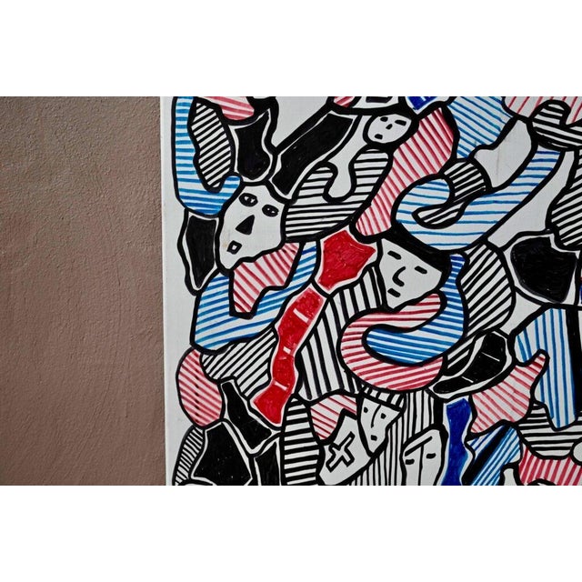 Black Jean Marie Gauthier, The Zygomars, Painting on Canvas For Sale - Image 8 of 10