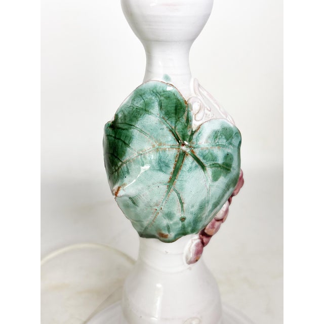 White Ceramic Table Lamp, France, 1980s For Sale - Image 3 of 13