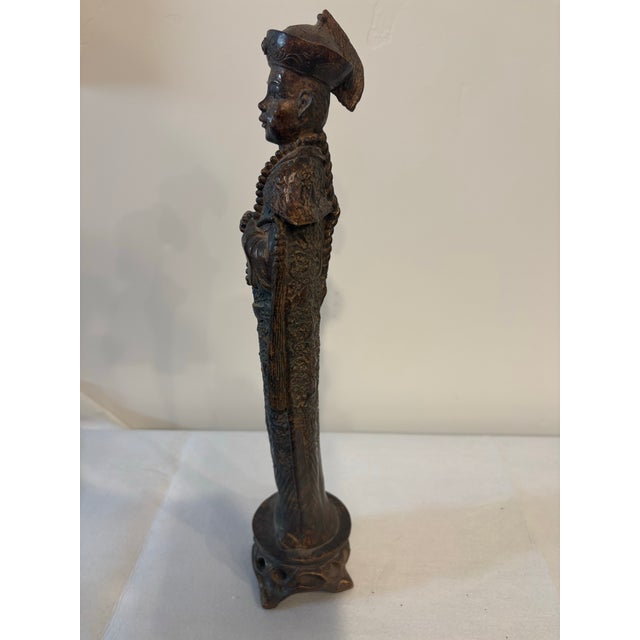 Vintage Qing Dynasty Court Official Sculpture For Sale - Image 4 of 6