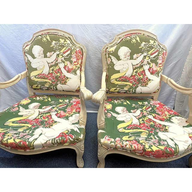 Late 20th Century Classic French Bergère Chairs - A Pair For Sale - Image 11 of 18