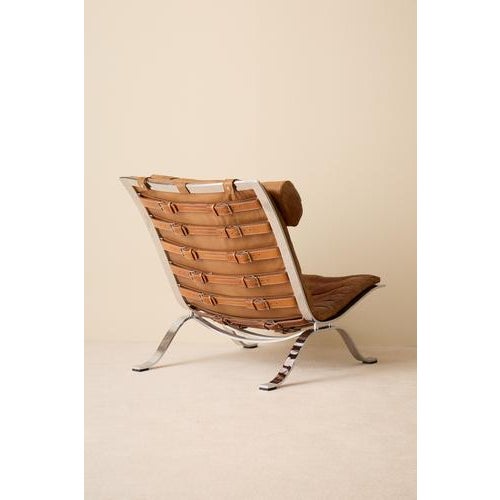 Arne Norell Ari Easy Chairs in Cognac Brown Leather by Arne Norell, Sweden, 1960s, Set of 2 For Sale - Image 4 of 10