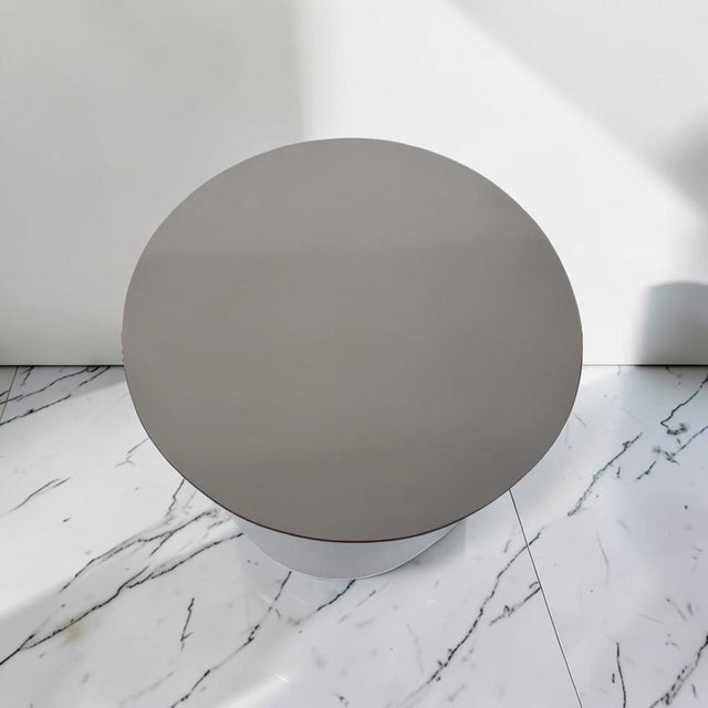 Contemporary 1980s Cylindrical Laminate Stool on Casters For Sale - Image 3 of 8