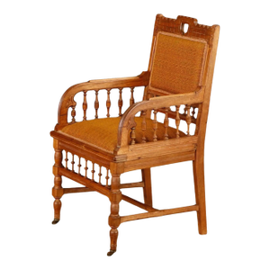 Late 19th Century English Oak Aesthetic Movement Armchair