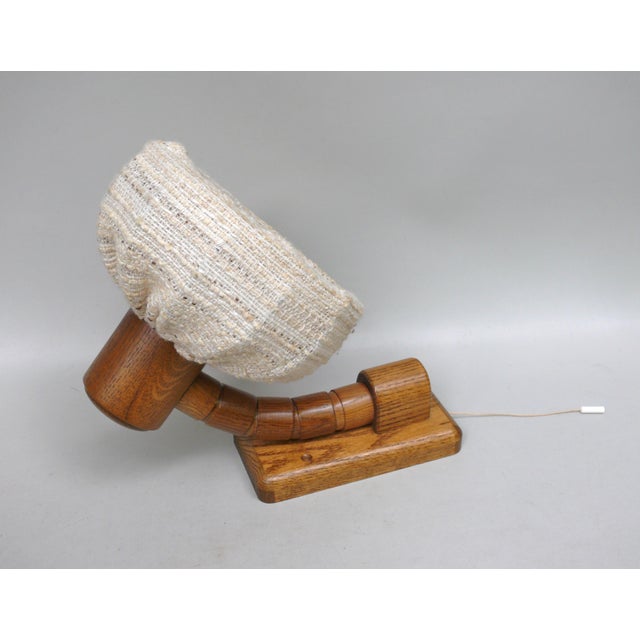 Wood Wall Lights with Fabric Shades from Fischer Leuchten, 1960s, Set of 2 For Sale - Image 14 of 18