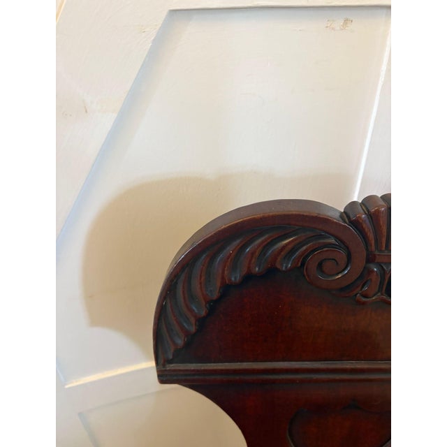 Antique Regency Carved Mahogany Hall Chairs, 1860, Set of 2 For Sale - Image 9 of 12
