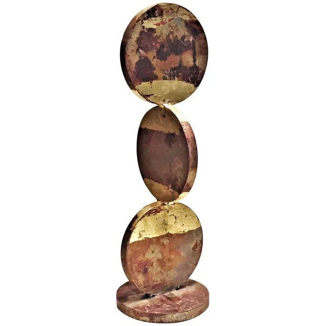 Gold Contemporary Anodized and Gold Painted Iron Sculpture For Sale - Image 8 of 8