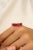 Ruby Red Octagon-Cut Natural Ruby Stacking Ring Size 6.5 in 14k Yellow Gold For Sale - Image 8 of 12