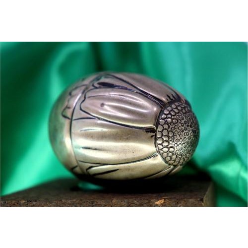 Silver Egg with Engravings For Sale - Image 6 of 6