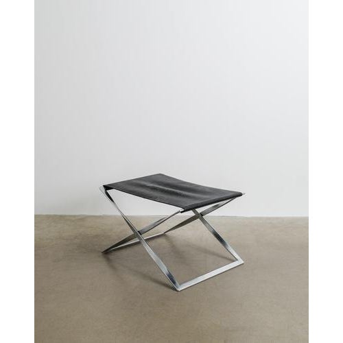 Metal Early Danish Mid Century Folded "PK91" Stool by Poul Kjaerholm & E. Kold Christensen, 1960s For Sale - Image 7 of 7
