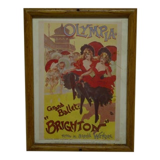 Paul Dupont Framed "Brighton" French Grand Ballet Poster For Sale