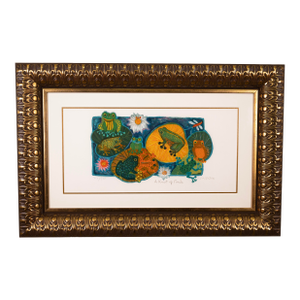 Judith Bledsoe a Knot of Toads Signed Modernist Lithograph 215/300 Framed