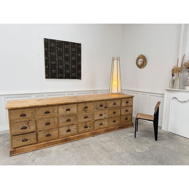 Tan Antique Fir Workshop Cabinet, 1890s For Sale - Image 8 of 16