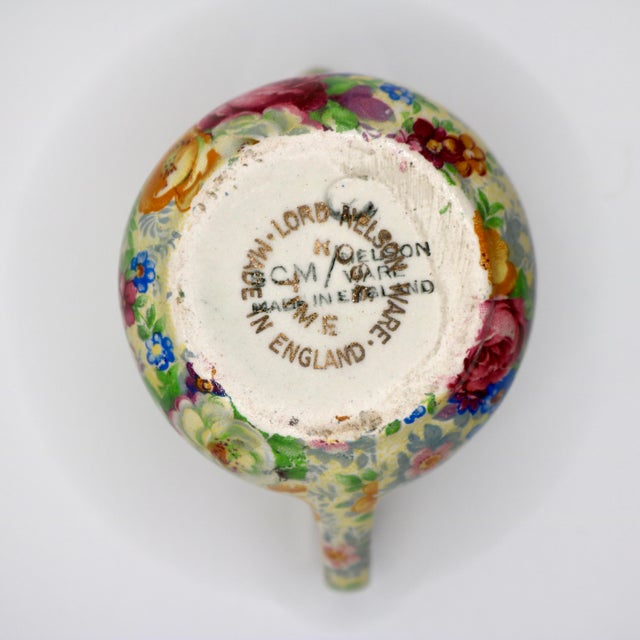 1940s English Chintz Cream Jug - Lord Nelson Ware "Rose Time" For Sale In Cincinnati - Image 6 of 9