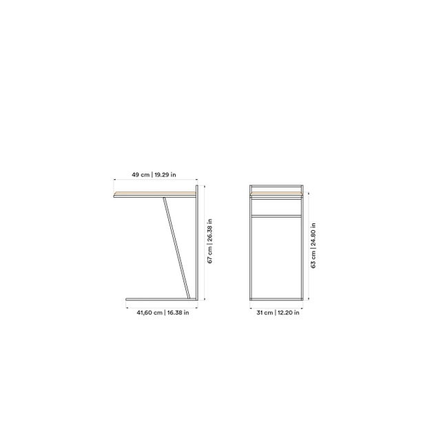 Grão #3 Side Table in Light Cork with White Legs by Mendes Macedo for Galula For Sale - Image 9 of 10