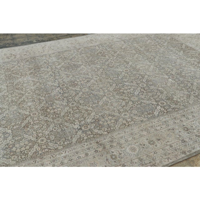 Rug & Kilim Rug & Kilim’s Persian-Inspired Rug, Floral Patterns in Brown and Gray Tones For Sale - Image 4 of 7