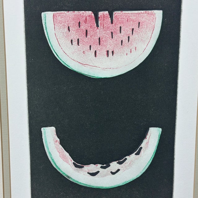 Modern Vintage Signed Watermelon Print For Sale - Image 3 of 10