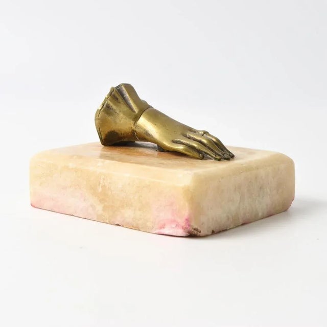 Metal 19th Century Victorian Ladies Hand Paperweight For Sale - Image 7 of 11