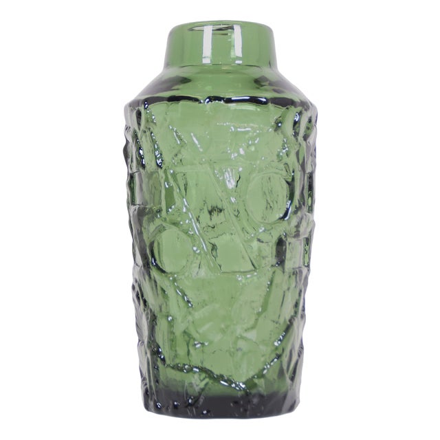 Swedish Rustik Vase attributed to Göte Augustsson for Ruda Glasbruk, 1960s For Sale