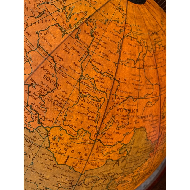 16"Replogle Neo Classic Floor Standing Illuminated Globe For Sale - Image 9 of 13