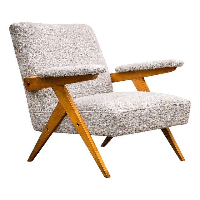 “Z” Armchair in Pau Marfim Wood & Bouclé by José Zanine Caldas, Brazil, 1950s - Lot 376 For Sale