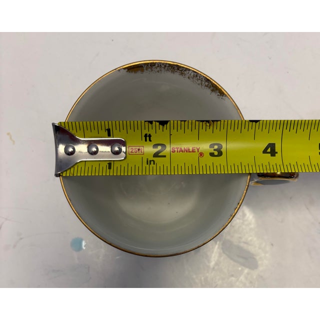 Rococo Antique Bohemian-Style Porcelain Tea Cup With Gilt Cartouche, C. 1900 For Sale - Image 3 of 6