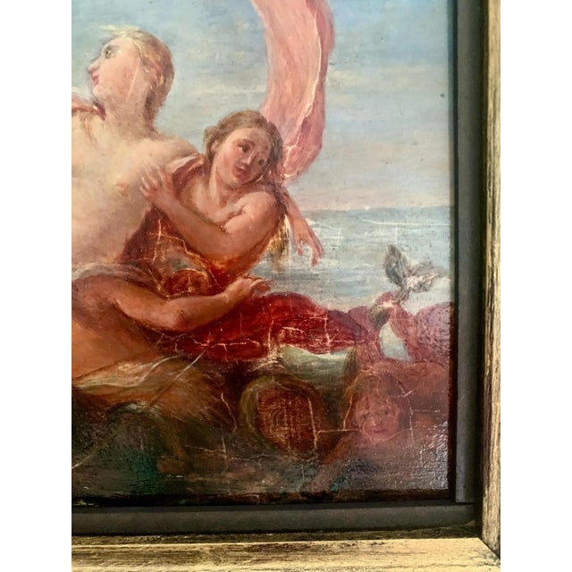 Antique Allegorical Mythological Oil Painting of Polyphemus and Galatea by Filippo Lauri, 19th Century For Sale - Image 13 of 15