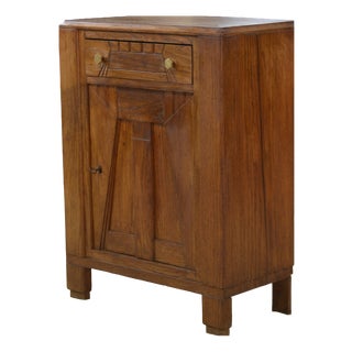 Art Deco Oak Chest of Drawers with 5 Drawers, 1930s For Sale