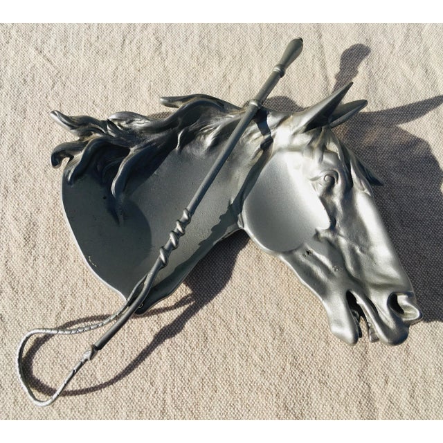 Metal Mid Century Equestrian Trinket Bowl. For Sale - Image 7 of 8