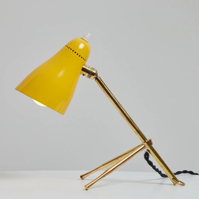 1950s Giuseppe Ostuni "Ochetta" Yellow Wall or Table Lamp for O-Luce For Sale - Image 11 of 12