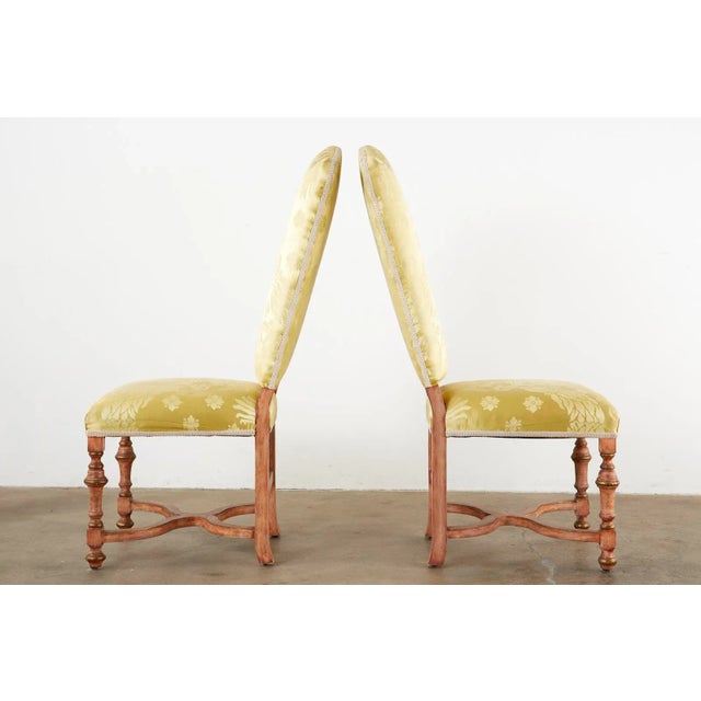 French Louis XIII Style Dining Chairs For Sale - Image 9 of 13