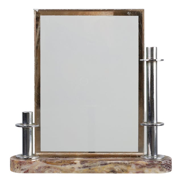 Art Deco Picture Frame with Marble Base, France, 1920s For Sale