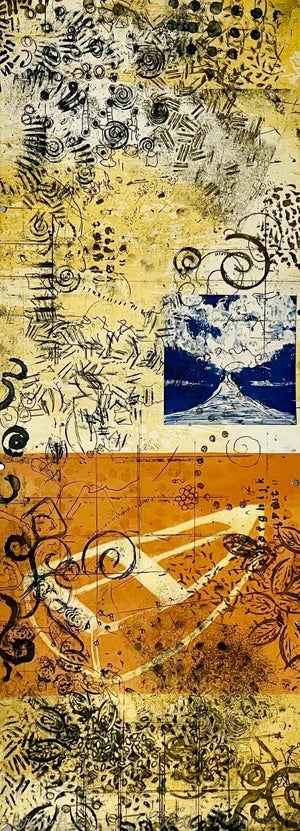 Cheryl Warrick, Abstract Drypoint Etching Cheryl Warrick African American Woman Artist, 2006
