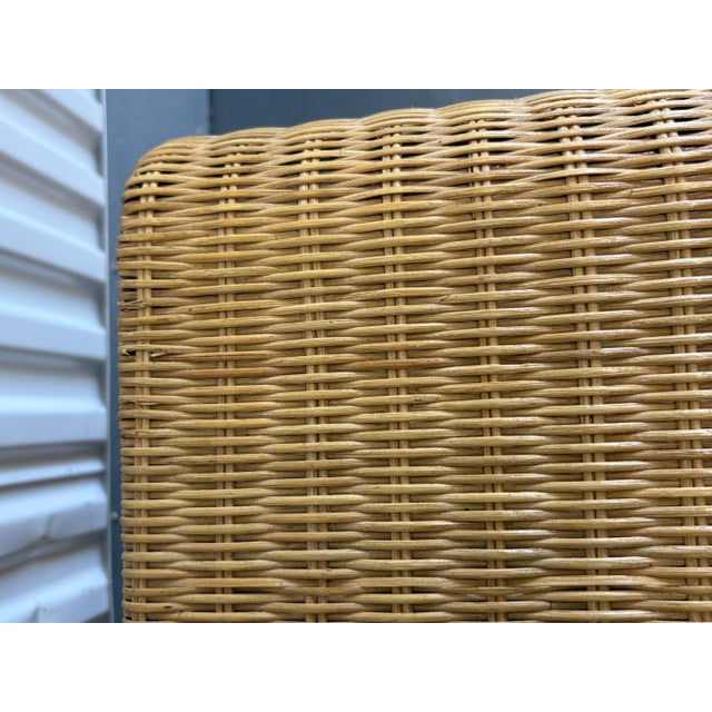 Tan Vintage Boho Chic Pencil Reed Rattan Six Drawer Dresser For Sale - Image 8 of 12