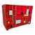 Wood Dresser with Four Drawers in Red Multicolored Murano Glass, 1980s For Sale - Image 7 of 12